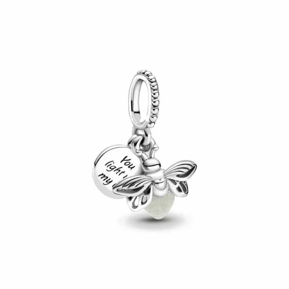 Glow in the dark Firefly Dangle Charm Pandora Bracelet 925 Sterling Silver Fashi